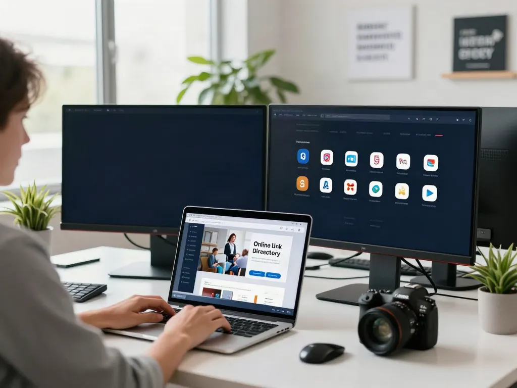 Dynamic workspace with popular 주소모음 sites and online directory tools.