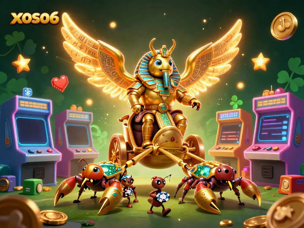 Engage in thrilling casino excitement with xoso66 in a vibrant, colorful scene of gaming and adventure.