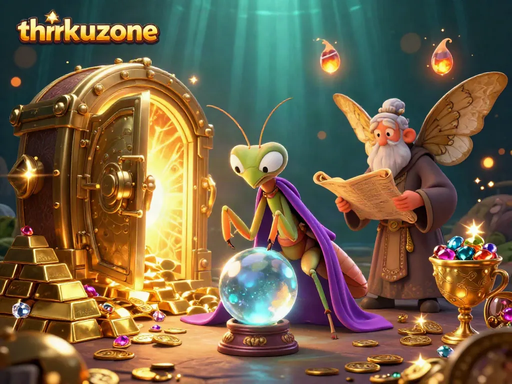 Engage with thrilling thrkuzone gaming adventures alongside enchanting characters in a mystical scene.