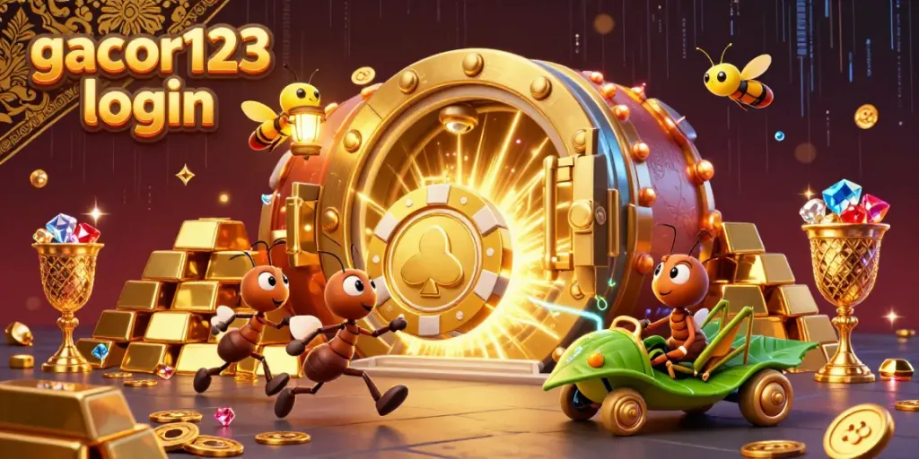 Experience the excitement of gacor123 login with a bold illustration of a heist team in action!