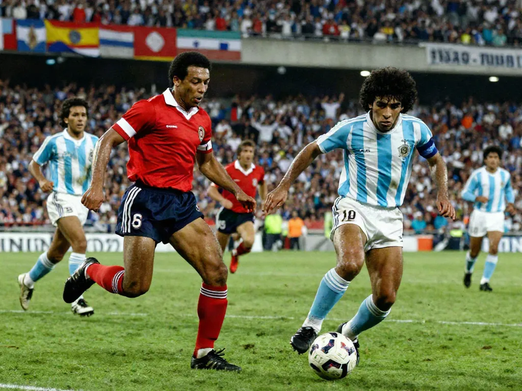 TOP10ตำนานนักเตะ captured in action during an iconic football match, showcasing legendary players and electrifying atmosphere.