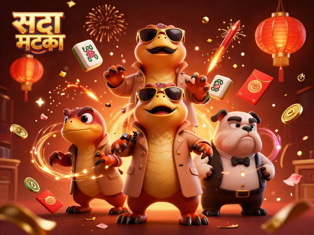 सट्टा मटका खेलते हुए तीन रैप्टर्स की 3D चित्रण, VIP कैसीनो में प्रवेश करते हुए