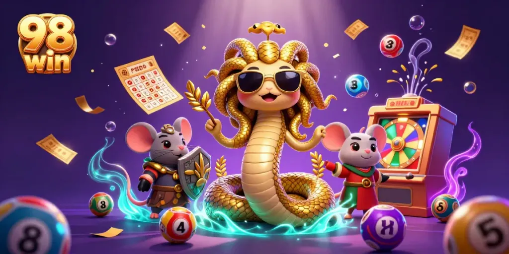 Engage in exciting gameplay with 98 win featuring dynamic lottery elements and whimsical characters.
